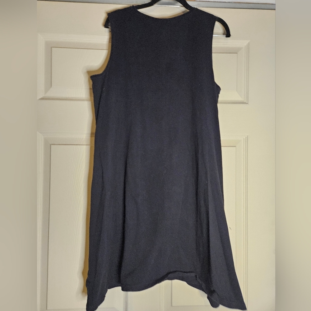 Johnny Was Black Mini Dress with Floral Embroidery - Picture 3 of 5